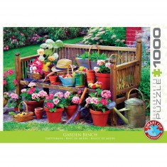 1000 pieces puzzle: Garden bench