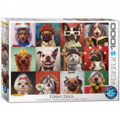 1000 Teile Puzzle: Lustige Hunde