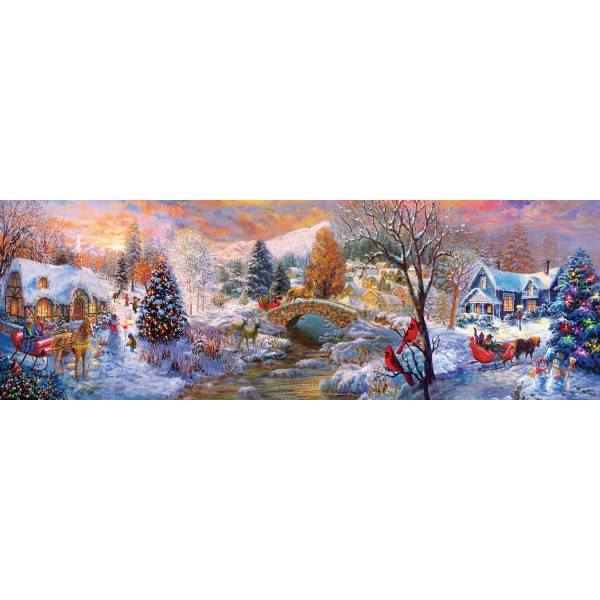 1000 pieces panoramic jigsaw puzzle: We're going to grandmother's house - EuroG-6010-5331