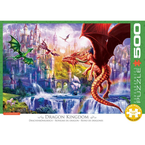 Puzzle 500 pièces XL : Royaume du dragon - EuroG-6500-5362