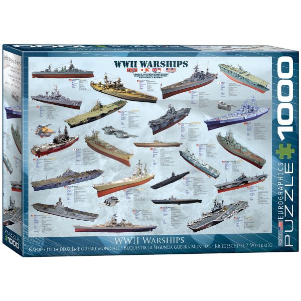 Puzzle 1000 pièces : Les Navires de guerre durant la Seconde Guerre Mondiale - EuroG-6000-0133