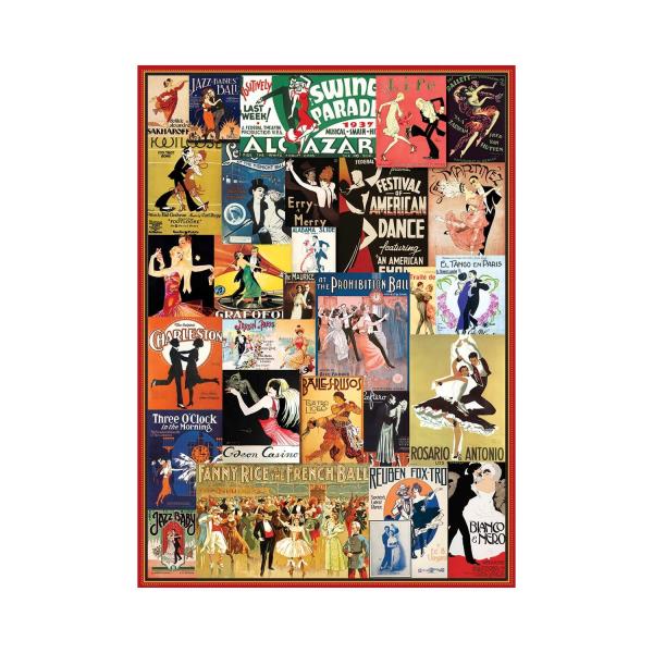 1000 pieces puzzle: Ballroom dance posters - EuroG-6000-0936