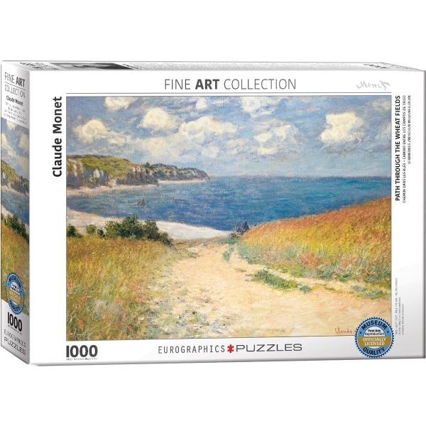Puzzle 1000 pièces : Claude Monet : Chemin à travers les champs de blé - EuroG-6000-1499