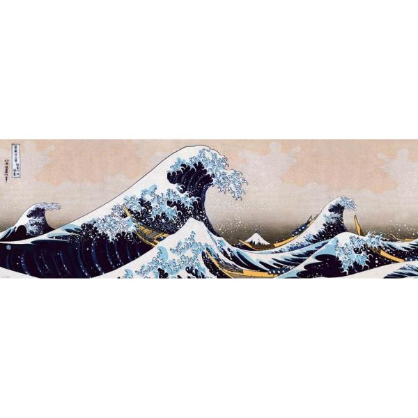 Puzzle 1000 pièces panoramique : Hokusai : The Great Wave of Kanagawa - EuroG-6010-5487