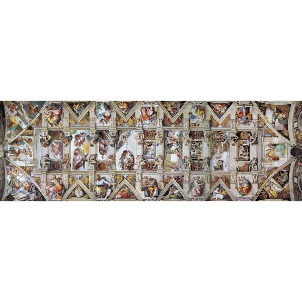 Puzzle 1000 pièces  panoramique : Le plafond de la Chapelle Sixtine - EuroG-6010-0960