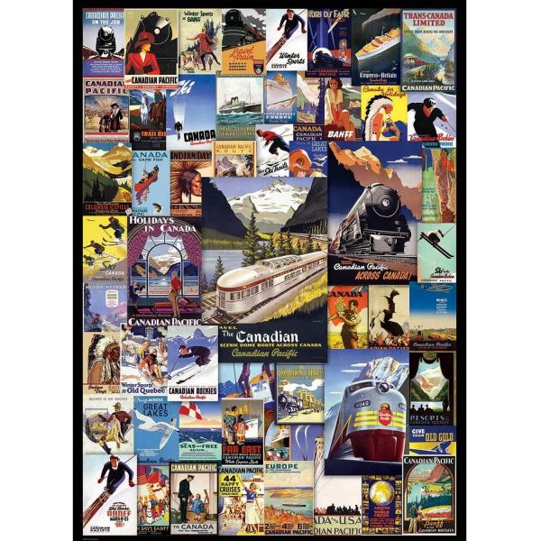 Puzzle 1000 pièces : Les aventures du chemin de fer canadien - EuroG-6000-0648