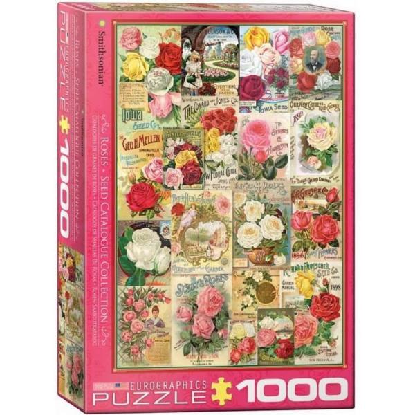 Puzzle 1000 pièces : Catalogues de graines de roses - EuroG-6000-0810