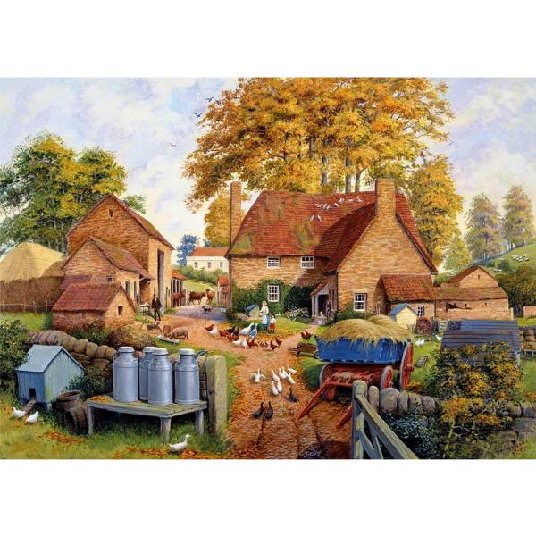 1000 pieces puzzle: Autumn on the farm - Diset-11274