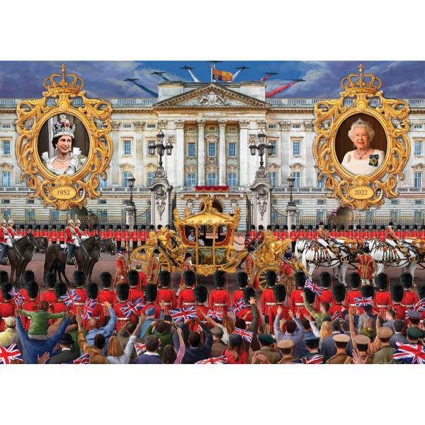 1000 piece puzzle : The Queen's Platinum Jubilee  - Falcon-11371
