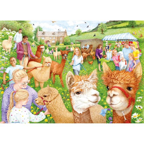 1000 piece puzzle : The Alpaca Farm   - Falcon-11374