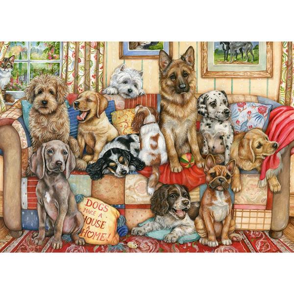 1000 pieces puzzle: Gathering on the sofa - Diset-11293