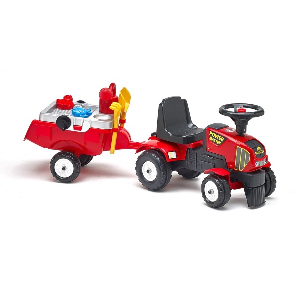 Porteur tracteur Baby Power Master avec remorque et accessoires - Falk-1013E