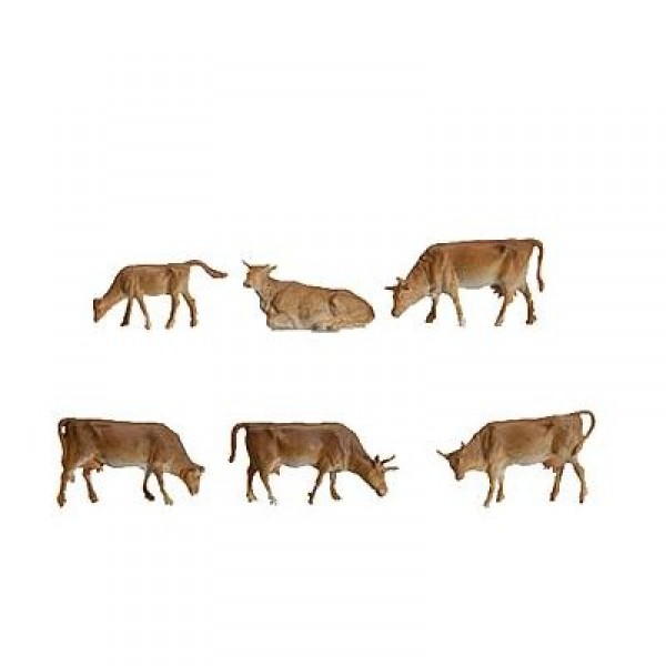 Modélisme HO : Figurines : Set bovins de montagne - Faller-154011