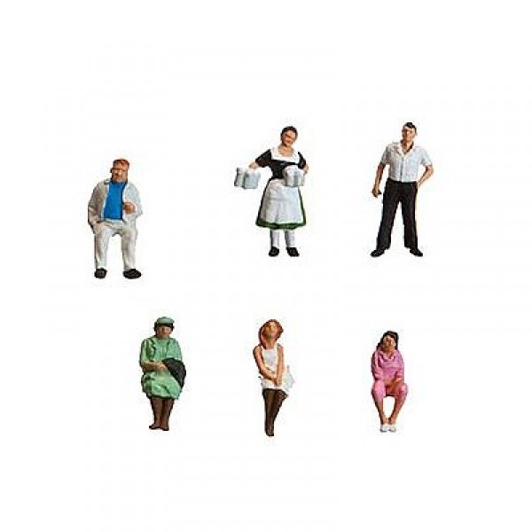 Modélisme HO : Figurines : Set serveurs et serveuses - Faller-151067
