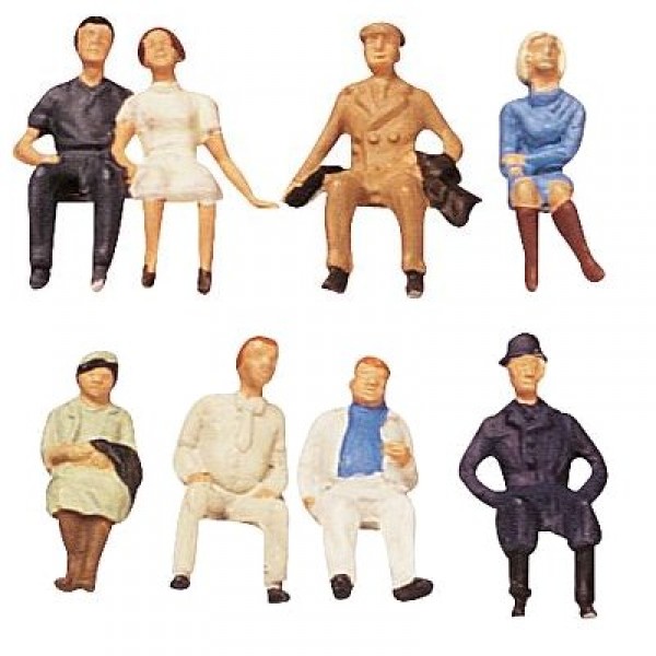 Modélisme HO : Figurines : Set voyageurs assis 2 - Faller-150702