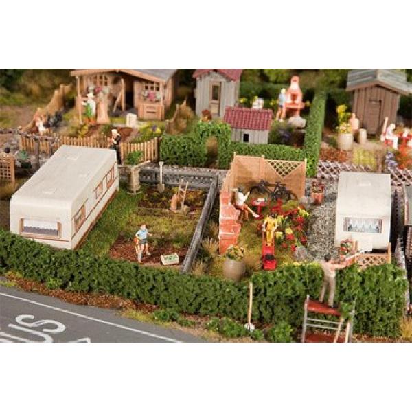 Jardins ouvrier+caravane 2 Faller HO - T2M-F180495