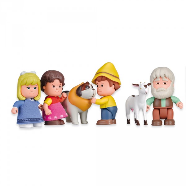 Coffret de figurrines Heidi : 4 personnages et 2 animaux - Famosa-700012780