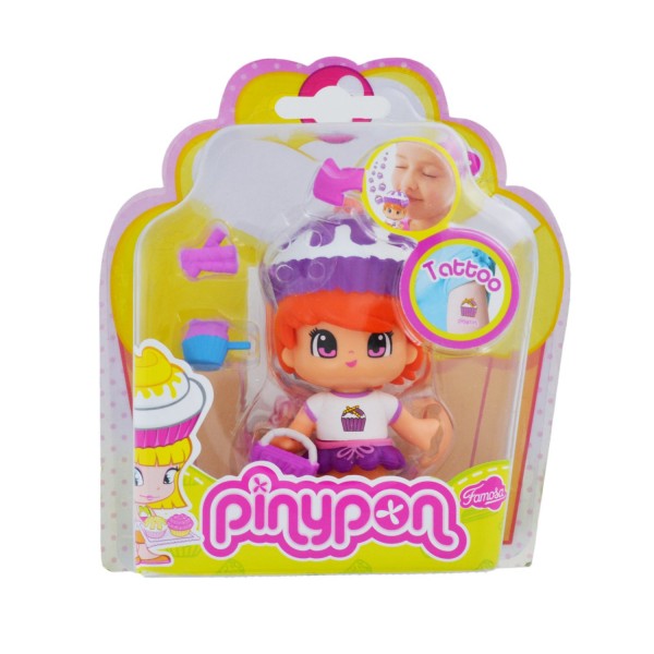 Poupée 7 cm Pinypon : Cupcake blanc et violet - Famosa-700010255-3