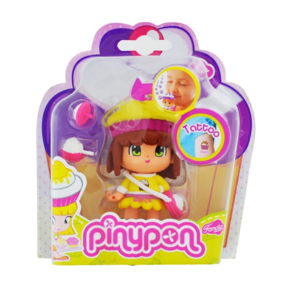 Poupée 7 cm Pinypon : Cupcake jaune et violet - Famosa-700010255-4
