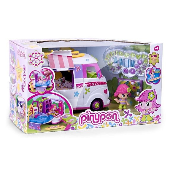 Véhicule Pinypon avec figurine et accessoires : Le van - Famosa-700008921