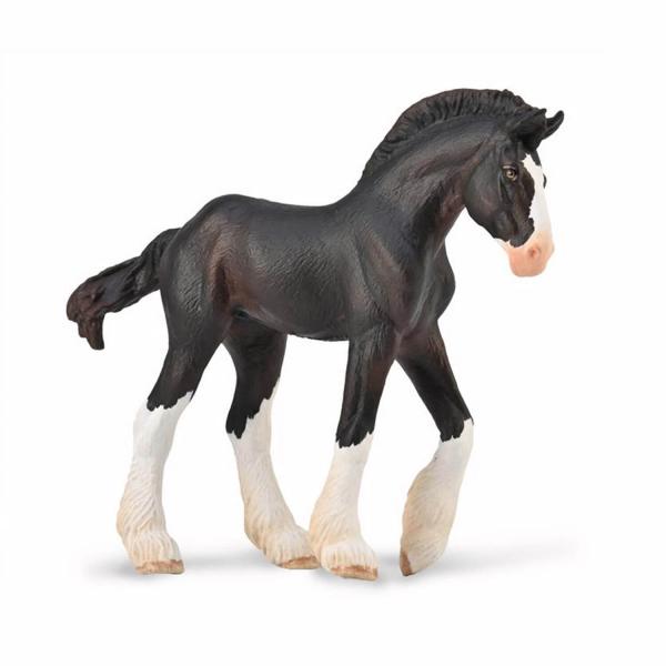 Figurine Cheval (M): Poulain Noir Clydesdale - Collecta-COL88982