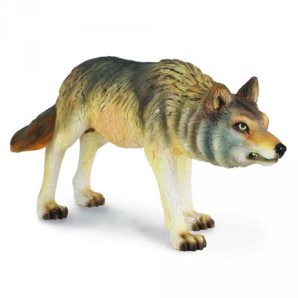 Figurine : Animaux de la forêt : Loup des bois qui chasse - Collecta-COL88342