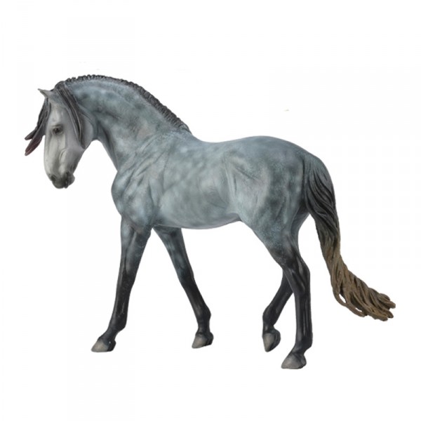 Figurine Cheval : Deluxe 1:12 : Etalon Andalou Dark Dapple Grey - Collecta-COL88631