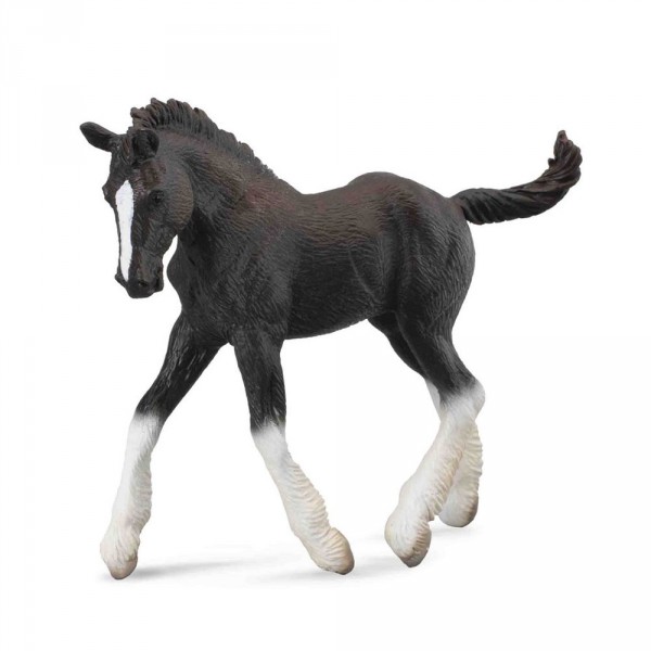 Figurine Cheval : Poulain Shire Horse noir - Collecta-COL88583