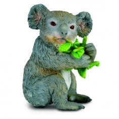 Figurine Koala avec feuilles d'eucalyptus