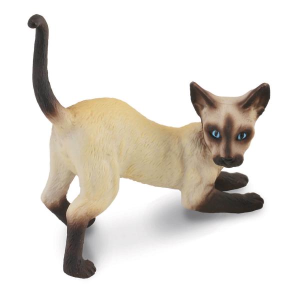 Figurine Chat : Chat Siamois Stretching  - Collecta-COL88332