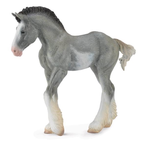 Figurine Cheval : Clydesdale Poulain Blue Roan  - Collecta-COL88626
