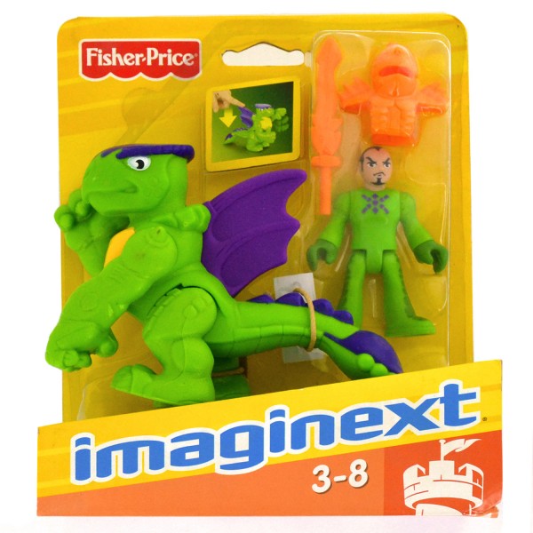 Figurine Imaginext Super Dragon : Dragon boxeur - Fisher-Price-P6232-P6234