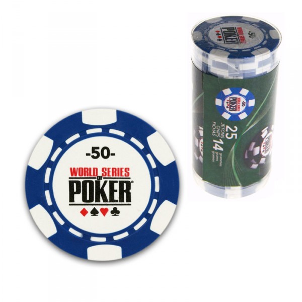 25 jetons de poker : 50 - FranceCartes-32007-33603