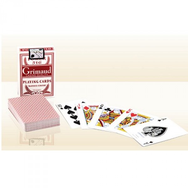 Jeu de poker Grimaud Poker 516 : Rouge - FranceCartes-499702R