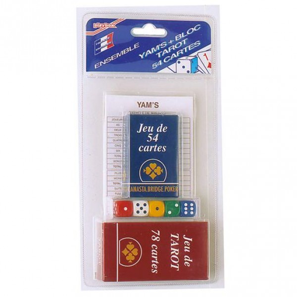 Yam's : bloc, dés et 2 jeux de cartes - FranceCartes-7239
