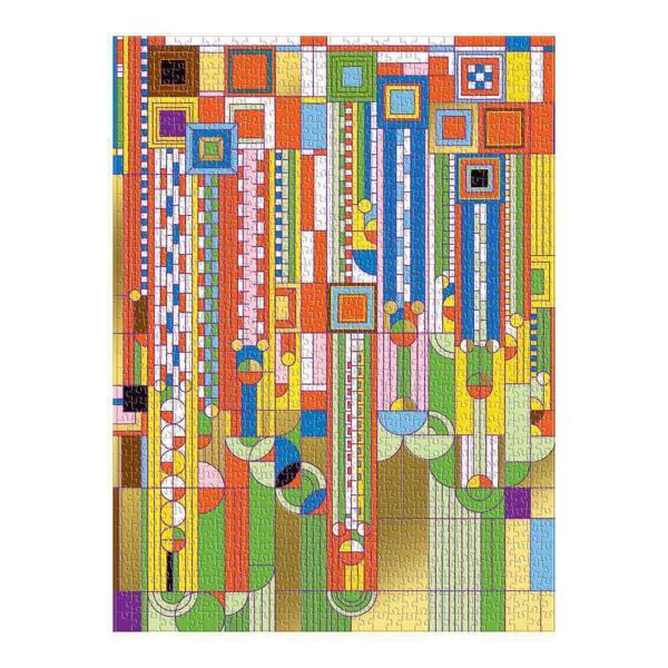 1000 piece jigsaw puzzle: cactus and shapes Frank Lloyd Wright Saguaro  - Galison-35352
