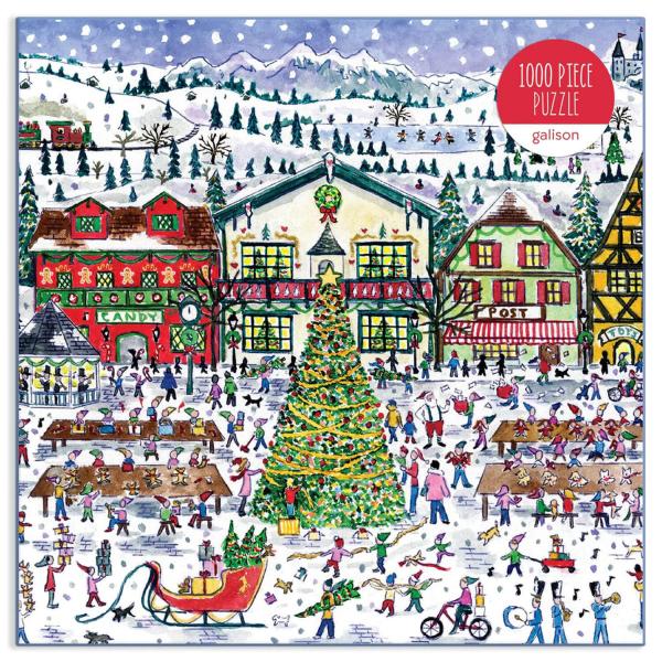 Puzzle 1000 pièces : Le Village du Père Noël, Michael Storrings - Galison-67098