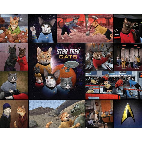 Puzzle 1000 pièces : Chats, Star Trek - Galison-21222