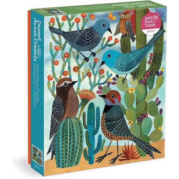 Puzzle 1000 pièces : Oiseaux amis du désert - Galison-75307