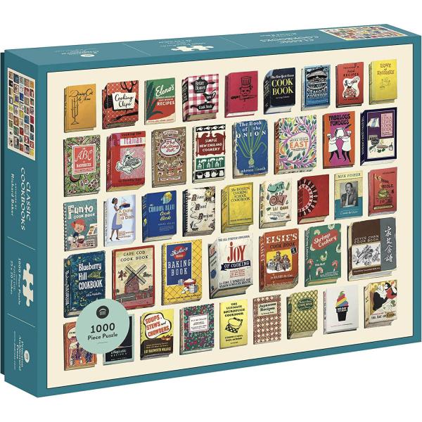 Puzzle 1000 pièces : Livres de cuisine classiques - Galison-61700