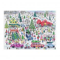 1000 piece foil puzzle : Christmas Tree Farm, Michael Storrings