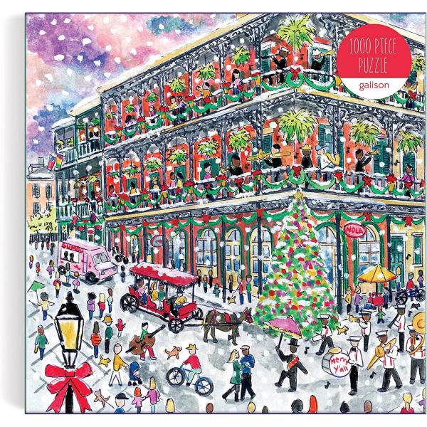Puzzle 1000 pièces : Noël à la Nouvelle-Orléans, Michael Storrings - Galison-75857