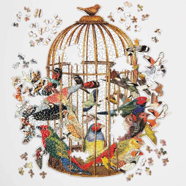 Puzzle forme 750 pièces : Bouquet d'oiseaux - Galison-36480