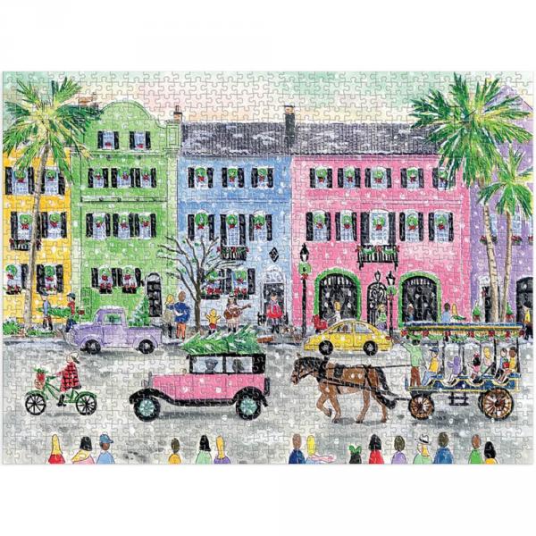 Puzzle 1000 pièces : Noël à Charleston, Michael Storrings - Galison-37203