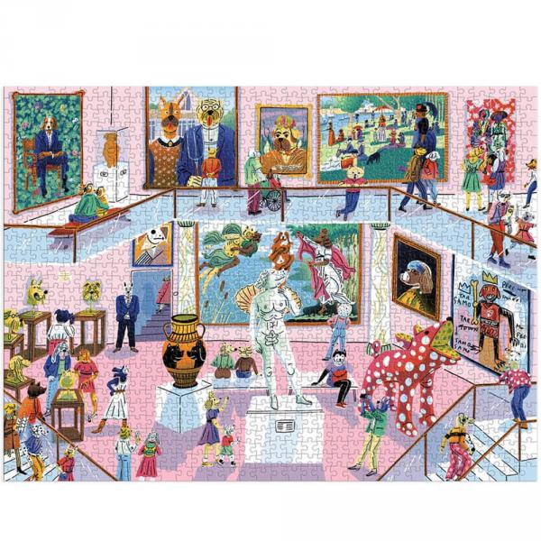 Puzzle 1000 pièces : Galerie de chiens - Galison-37223