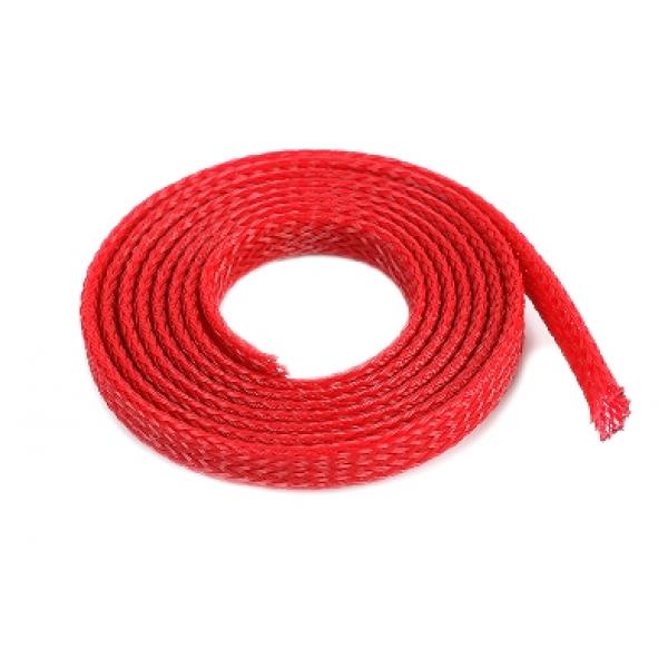 Manchon de protection pour câbles - Tressé - 14mm - Rouge - 1m - GF-1476-042