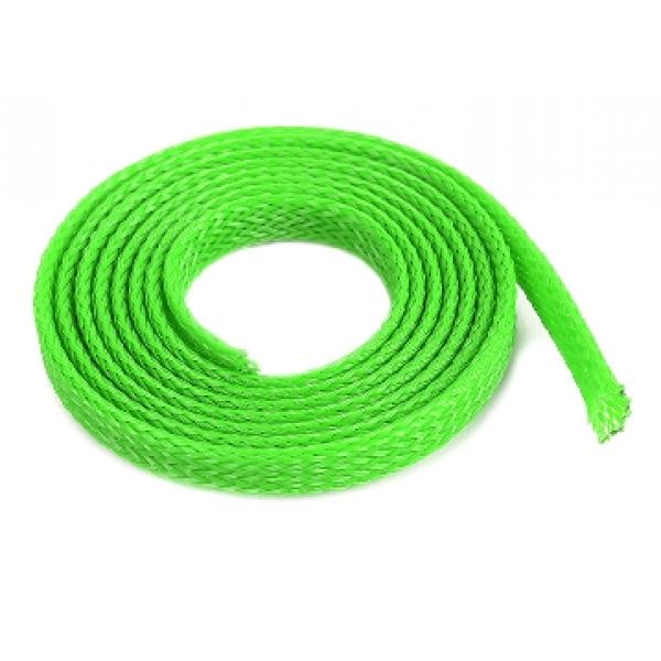 Manchon de protection pour câbles - Tressé - 6mm - Vert - 1m - GF-1476-014