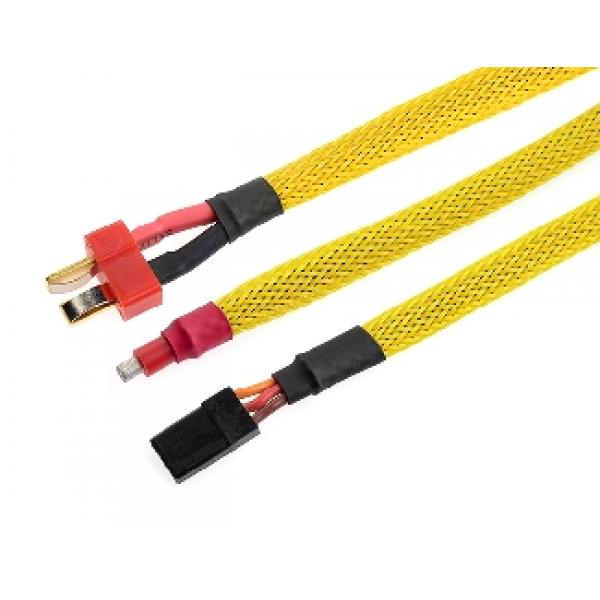 Manchon de protection pour câbles - Tressé - 6mm - Jaune - 1m - GF-1476-013