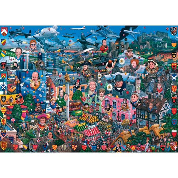 1000 pieces puzzle - I love Great Britain - Gibsons-G0469