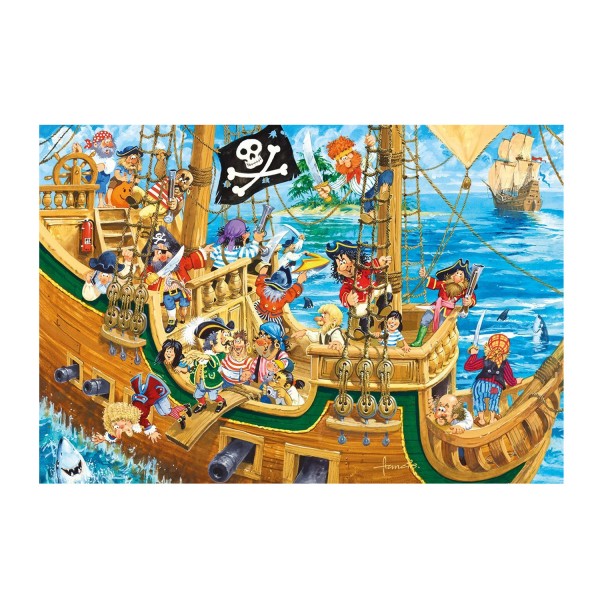 Puzzle 100 pièces : Trouvez les intrus : Bateau de pirates - Gibsons-G1500